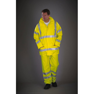 Hi-Vis Soft Flex Breathable Rain Jacket